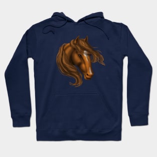 Horse Head - Chestnut Star Snip Hoodie